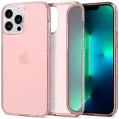 Spigen Liquid Crystal Glitter ovitek za iPhone 13 Pro Max, prozorno roza z bleščicami