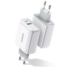 Ugreen CD170 polnilnik USB-C / USB QC 4.0 PD 36W , bela