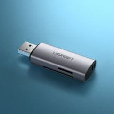 Ugreen CM216 USB 3.2 čitalnik pomnilniške kartice micro SD / SD, siva