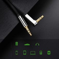 Ugreen Flat avdio kabel 3.5mm mini jack 2m, srebro