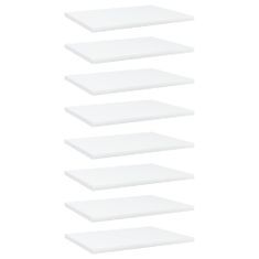 Vidaxl Dodatne police za omaro 8 kosov bele 40x30x1,5 cm iverna plošča