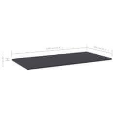 Vidaxl Dodatne police za omaro 4 kosi sive 100x50x1,5 cm