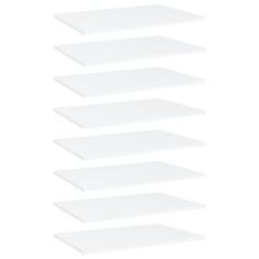 Vidaxl Dodatne police za omaro 8 kosov bele 60x40x1,5 cm iverna plošča