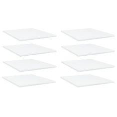 Vidaxl Dodatne police za omaro 8 kosov bele 40x50x1,5 cm iverna plošča