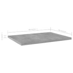 Vidaxl Dodatne police za omaro 8 kosov betonsko sive 40x30x1,5 cm
