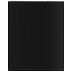 Vidaxl Dodatne police za omaro 8 kosov visok sijaj črne 40x50x1,5 cm