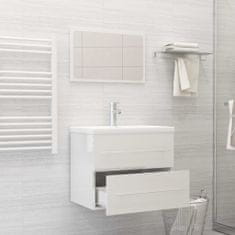 Vidaxl 2-delni komplet kopalniškega pohištva sijaj siva iverna pl.