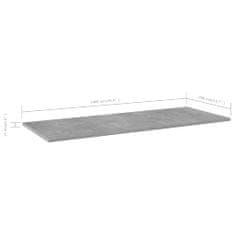 Vidaxl Dodatne police za omaro 4 kosi betonsko sive 100x40x1,5 cm