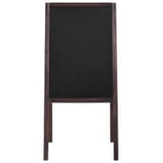 Greatstore Dvostranska črna tabla iz cedrovine prostostoječa 40x60 cm