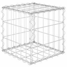 Vidaxl Kockasta visoka greda gabion iz jeklene žice 30x30x30 cm