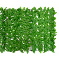Vidaxl Balkonsko platno z zelenim listjem 300x100 cm