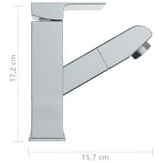 Vidaxl Kopalniška armatura za umivalnik izvlečna 157x172 mm