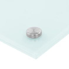 Greatstore Kuhinjska zaščitna obloga bela 100x50 cm kaljeno steklo