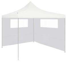 Greatstore Stena z okni za gazebo, 6x2 m, bela