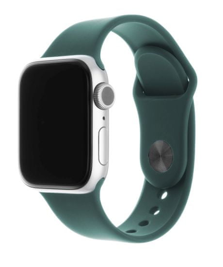 FIXED Set trakov za pametno uro Apple Watch, silikonski, 42/44/45 mm, zelenomoder (FIXSST-434-GREBL)