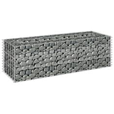 Vidaxl Visoka greda gabion pocinkano jeklo 90x30x30 cm