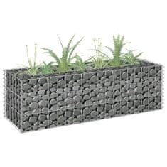 Vidaxl Visoka greda gabion pocinkano jeklo 90x30x30 cm