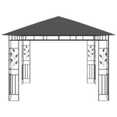 Vidaxl Paviljon z mrežo proti komarjem 3x3x2,73 m antraciten 180 g/m²