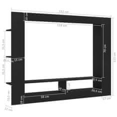 Vidaxl TV omarica črna 152x22x113 cm iverna plošča