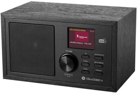 Bluetooth radijski sprejemnik gogen dab 620 fm dab tuner aux in vhod LCD zaslon omrežno napajanje teleskopska antena