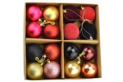 Zaparevrov Božične kroglice, zlate in vijolične, komplet 16 kosov 60 mm