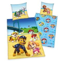 Zaparevrov Bombažna posteljnina, Paw Patrol na plaži, 140 x 200 cm, Herding