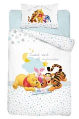 Detexpol Posteljnina za otroško posteljico Winnie the Pooh modra Bombaž, 100/135, 40/60 cm