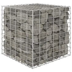 Vidaxl Kockasta visoka greda gabion iz jeklene žice 60x60x60 cm