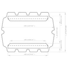 Vidaxl Streha za vrtno gugalnico krem 188/168x110/145 cm