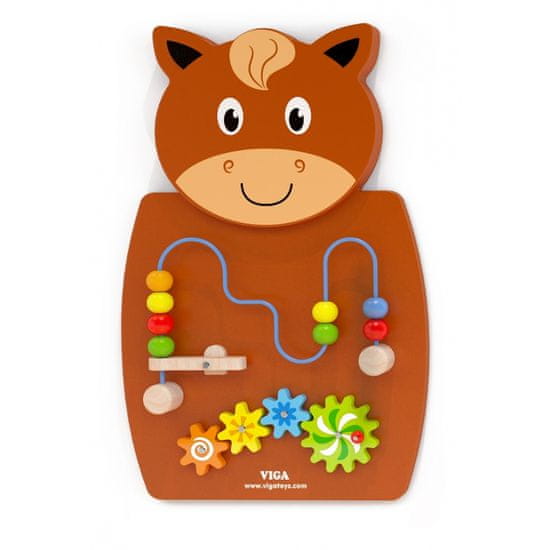 Viga Toys VIGA Lesena tabla za manipulacijo s konji FSC Montessori certifikat