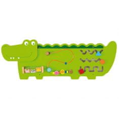 Viga Toys VIGA Izobraževalna senzorična manipulativna tabla Leseni krokodil FSC Montessori certifikat