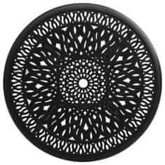 Vidaxl Vrtna miza črna 90x90x74 cm liti aluminij