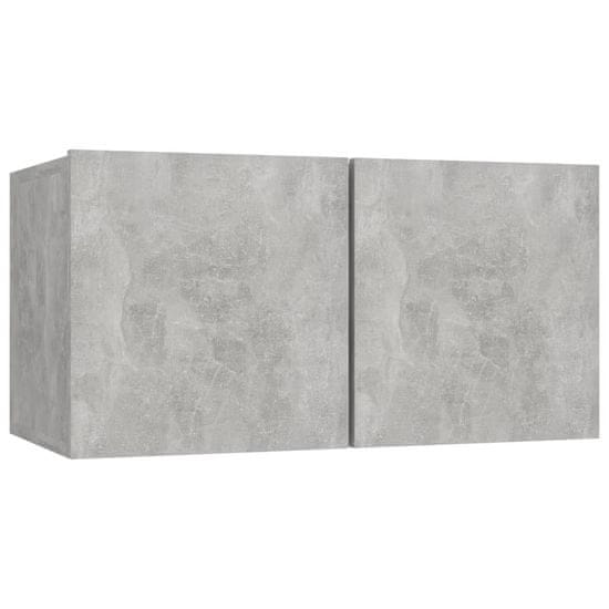 Vidaxl Viseča TV omarica betonsko siva 60x30x30 cm