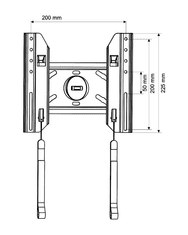 Cabletech Nosilec SLIM-LINE za LED TV 23-37",30kg, 3cm