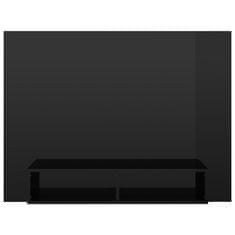 Vidaxl Stenska TV omarica visok sijaj črna 120x23,5x90 cm iverna pl.