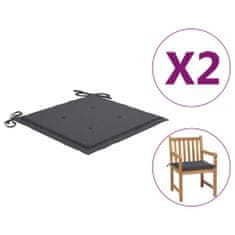 Vidaxl Blazine za vrtne stole 2 kosa antracitne 50x50x4 cm