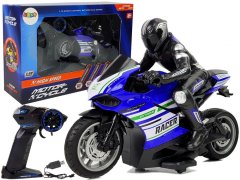 Lean-toys Športni motor 2.4G Daljinsko vodeni dirkač z dosegom 35 m – Modri