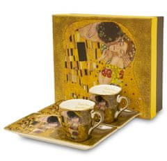Komplet za espresso iz porcelana z dekorjem Klimt Poljub