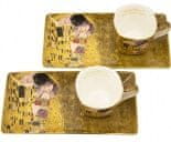 Komplet za espresso iz porcelana z dekorjem Klimt Poljub