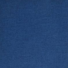 Vidaxl Vrtljivi namizni stol, modre barve, oblazinjen s tkanino