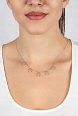 Brilio Silver Moderna pozlačena ogrlica s polmeseci NCL12Y