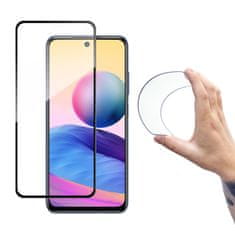 slomart wozinsky polni pokrov flexi nano steklo, kaljeno steklo z okvirjem xiaomi redmi note 10 5g black