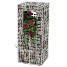 Vidaxl Gabion stebriček / korito za rastline jeklo 50x50x120 cm