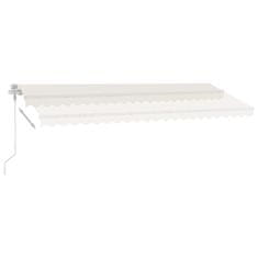 Vidaxl Prostostoječa avtomatska tenda 500x350 cm krem