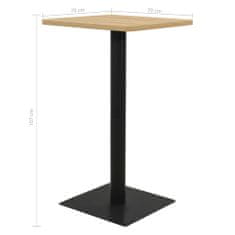 Vidaxl Bistro miza barva hrasta 70x70x107 cm