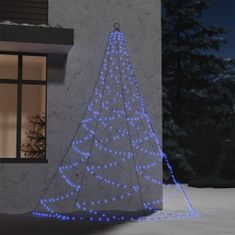 Vidaxl Stensko drevesce 260 LED lučk modre barve 3 m notranje zunanje