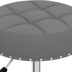 Vidaxl Vrtljivi masažni stol, temno siv, oblazinjen s tkanino