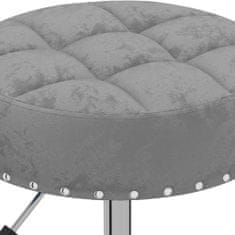 Vidaxl Vrtljivi masažni stol, temno siv, oblazinjen z žametom