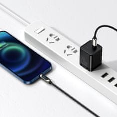 BASEUS Kabel za hitro polnjenje USB-C Iphone Lightning 20W s prikazom merilnika moči 2m črn