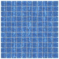 Vidaxl Samolepilne mozaik ploščice 11 kosov modre 30x30 cm steklo